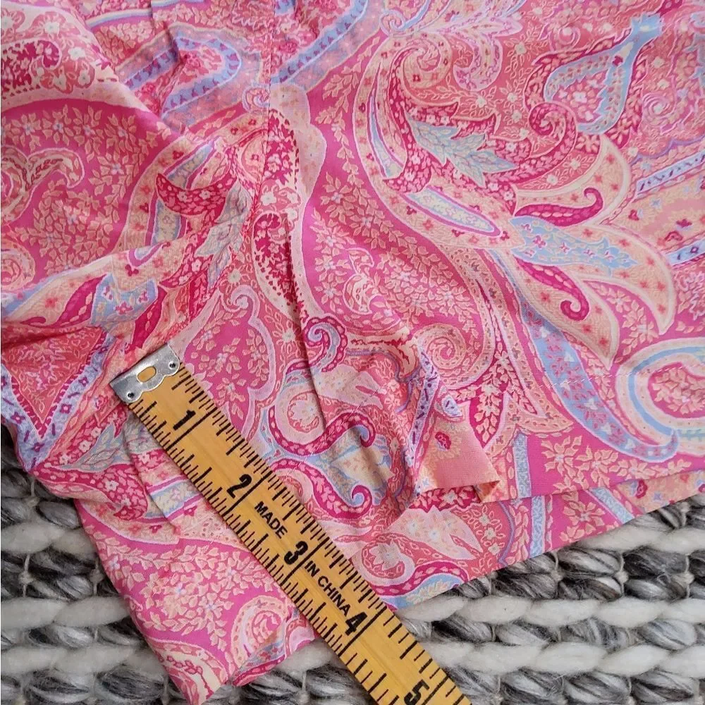 Lauren Ralph Lauren Paisley Two Piece Shorts Pajama Size XL